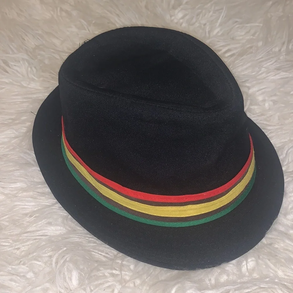 Men’s Cotton Blend Tri Color Banded Fedora